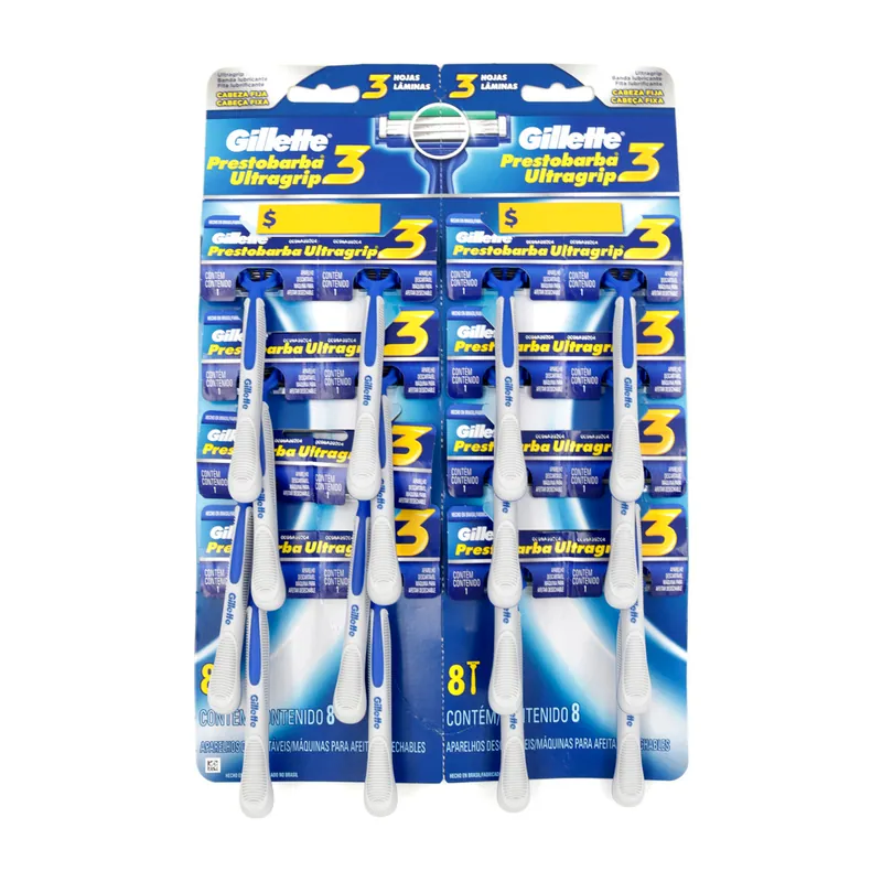 Máquina Prestobarba U Grip 3 Hojas 16 unidades