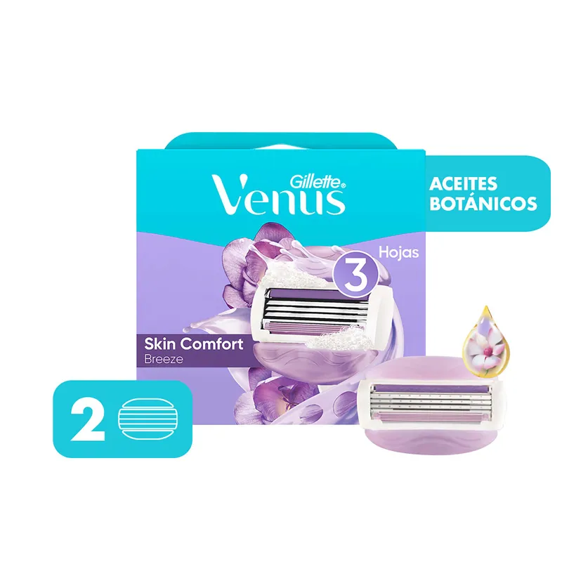 Rep Máquina Afeitar Venus Breeze 2 unidades
