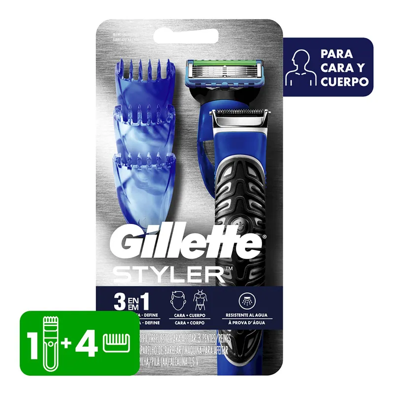 Máquina Afeitar Gillett Proglide Styler 3en1
