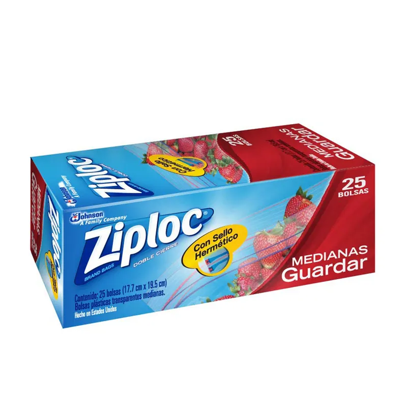 Bolsas Ziploc Almace Med D Cierre 25 unidades