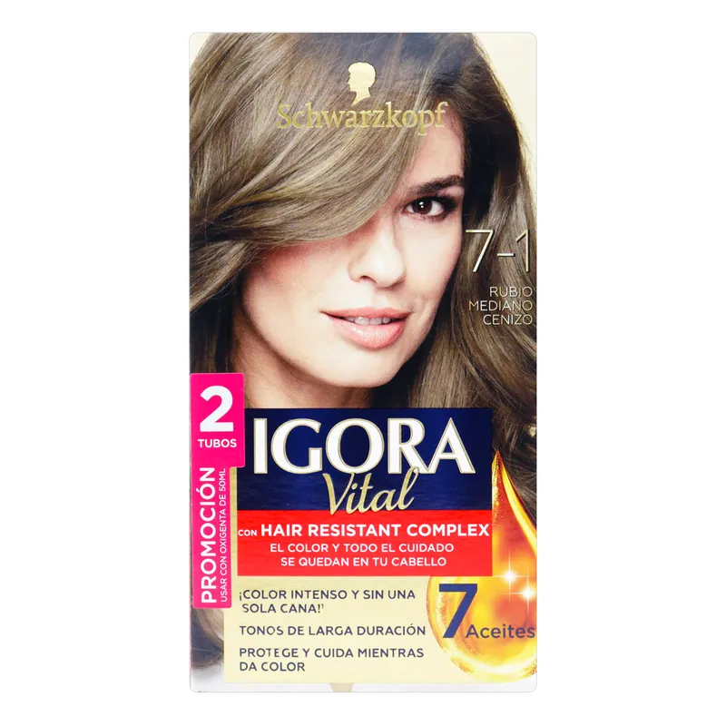 Igora Vital D Tubo 7-1 Rubio Medi Cenizo