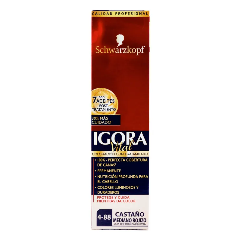 Igora Vital Tubo 4-88 Casta Medio Rojizo