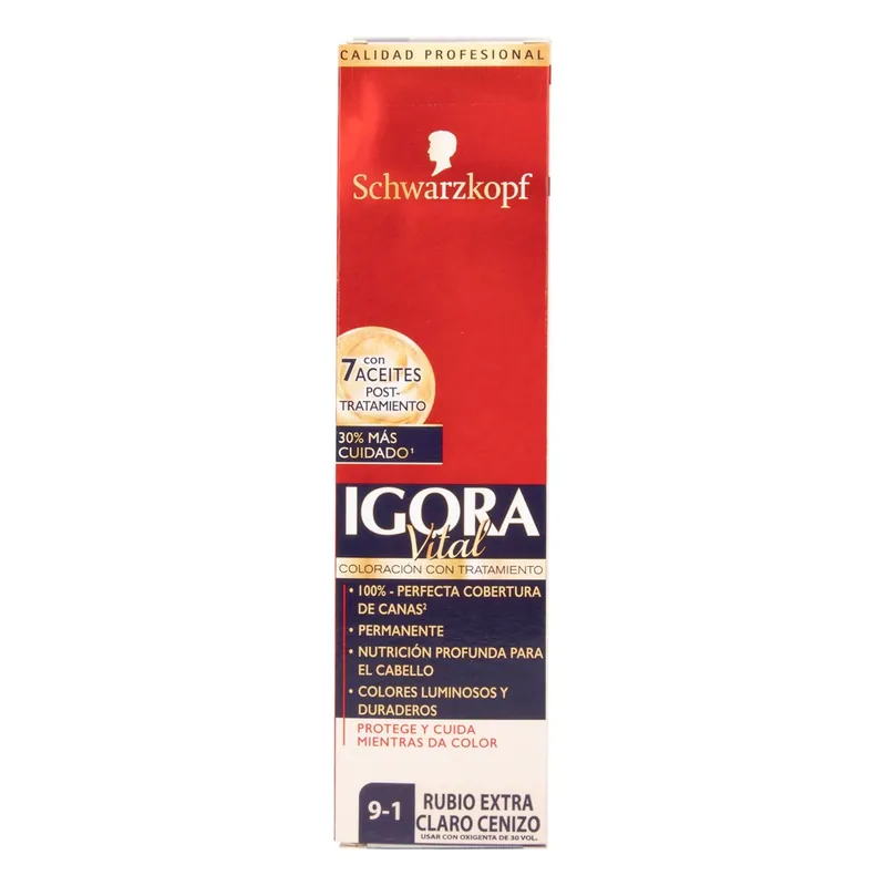 Igora Vital Tubo 9-1 Rub Ext Claro Ceniz