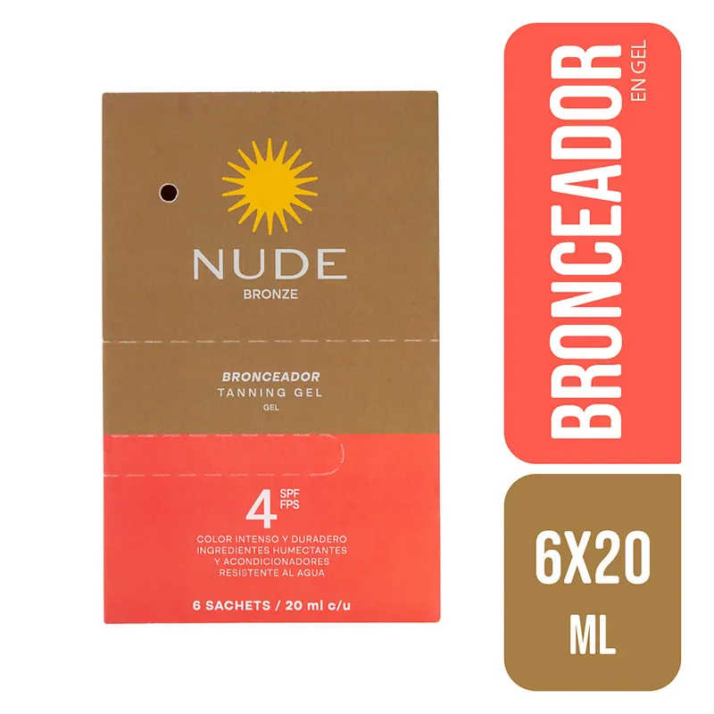 Bronceador Nude Bronze Tan Gel 20 mL 6sbs