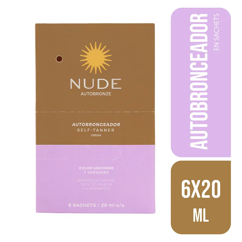 Autobron Nude Self Tanner CR 20 mL 6 sobres