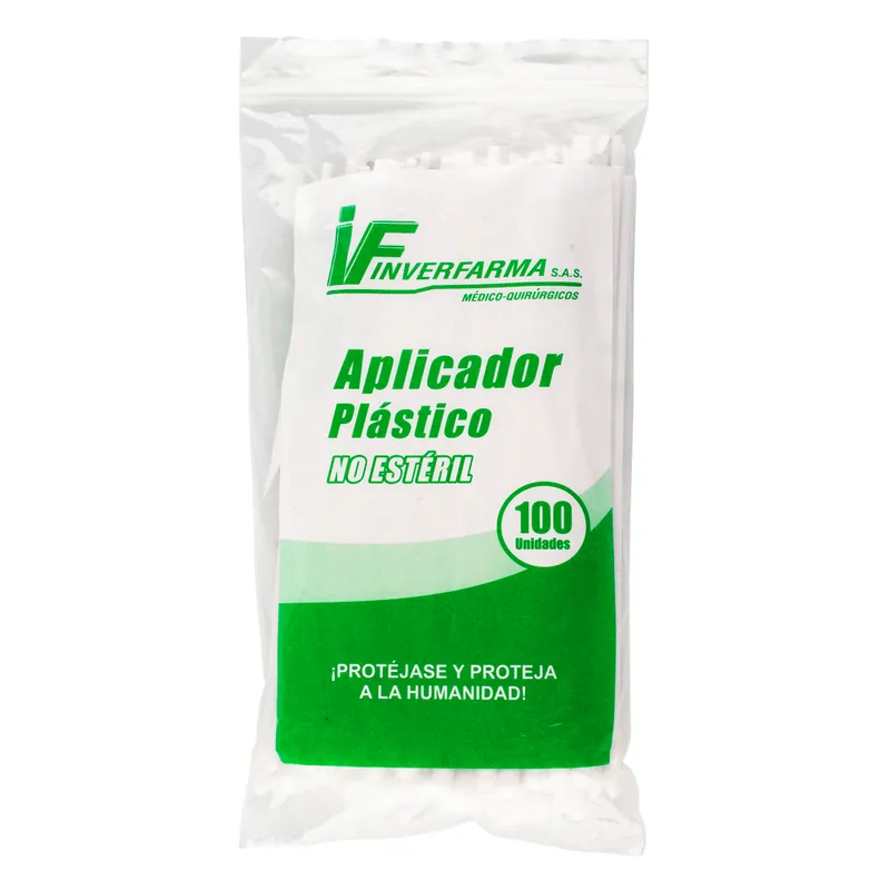 Aplicador plástico 100 unidades Inverfarma