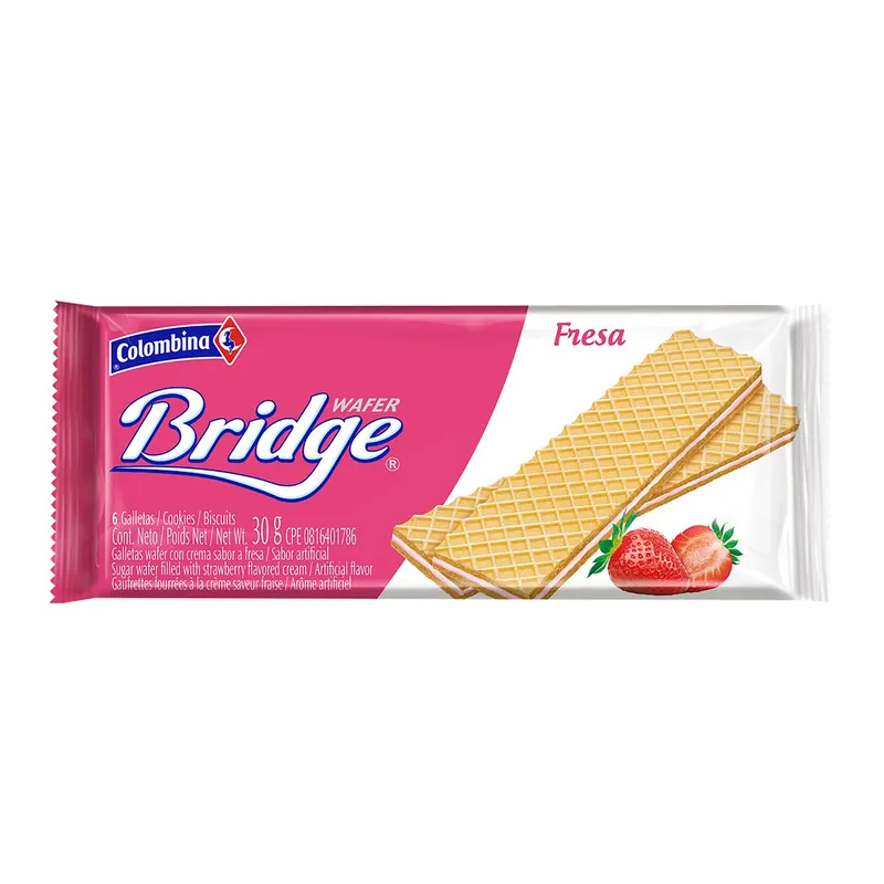 Galleta Bridge Fresa 10 unidades