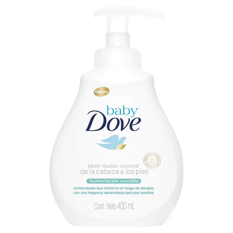 Jabon Dove Baby Liqui Hum Sensible 400 mL
