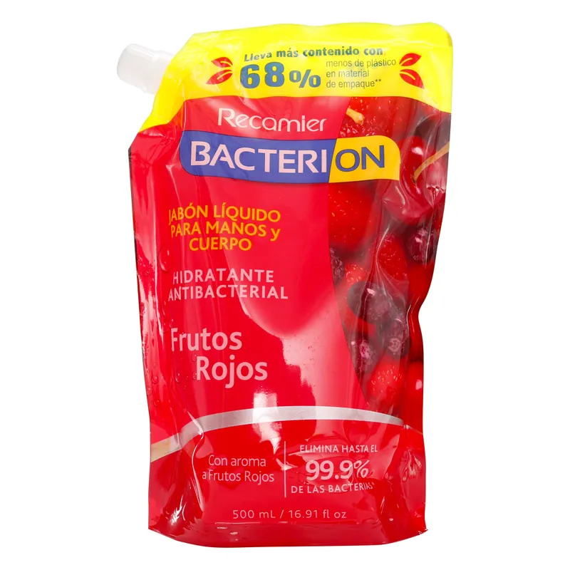 Jabón Bacterion líquido Fru Rojo D Pack 500