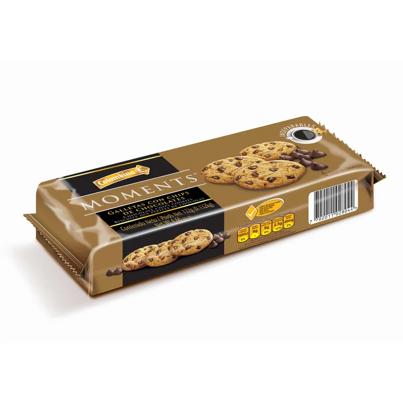 Galleta Rell Moments Chips Choc 6 U 132 g