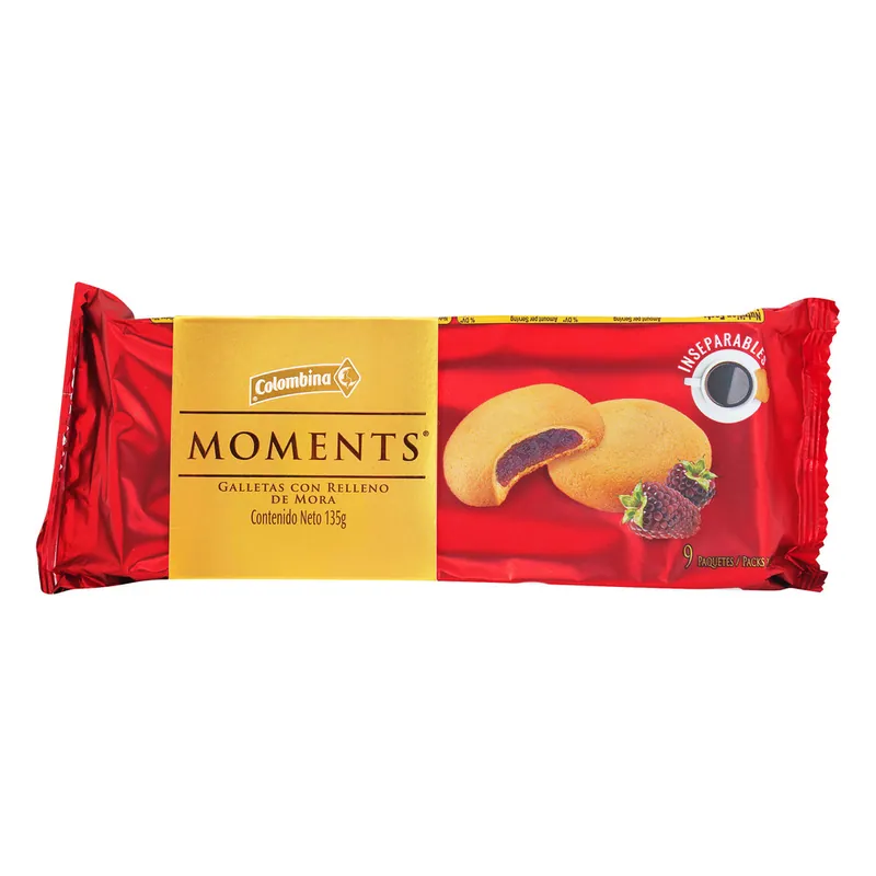 Galleta Rell Moments Mora 9 U 135 g