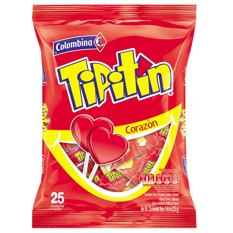 Colombina Tipitin Corazon 25 unidades