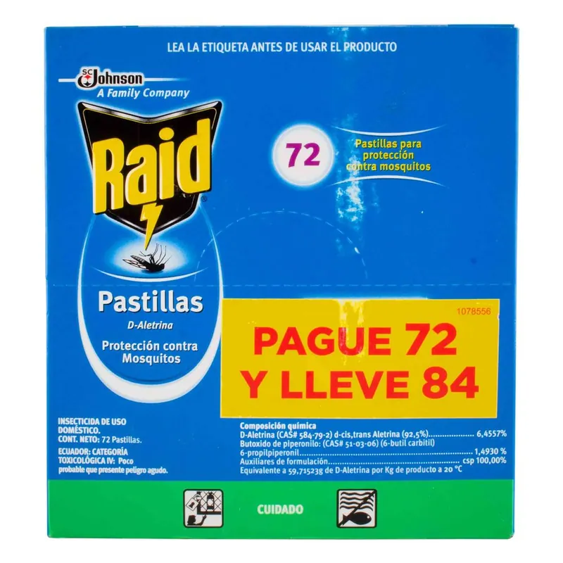 Raid Pastillas 84 Unidades
