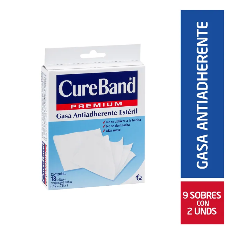 Gasa Cure Band Prem Es 7.5x7.5 Sob 2 9ud