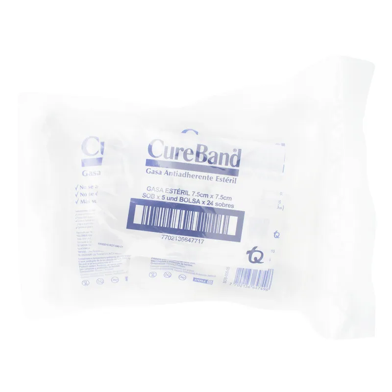 Gasa Cure Band Prem Es 7.5x7.5 Sob 5x24u