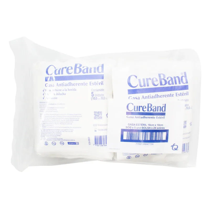 Gasa Cure Band Prem Es 10x10 Sob 5x24und