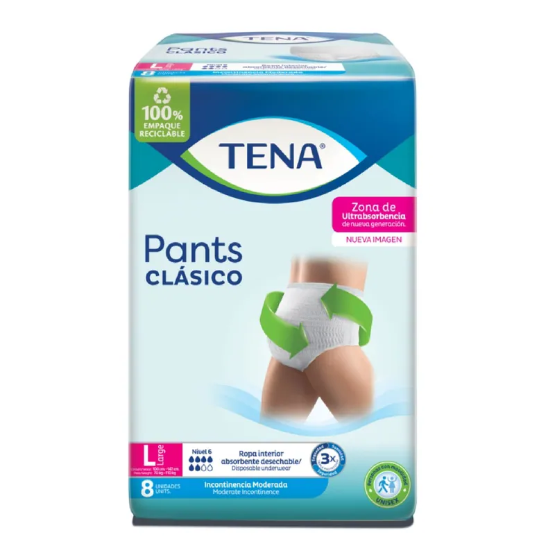 Pan Tena Pants clásico Large 8 unidades