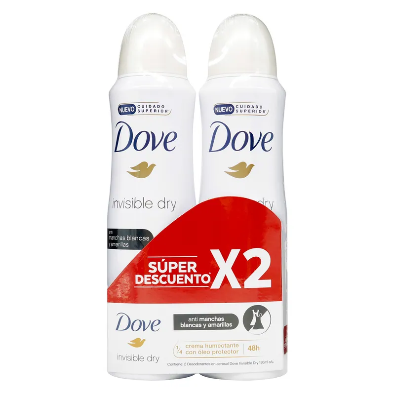 2dte Dove Aero Invisible Dry 87 g P E