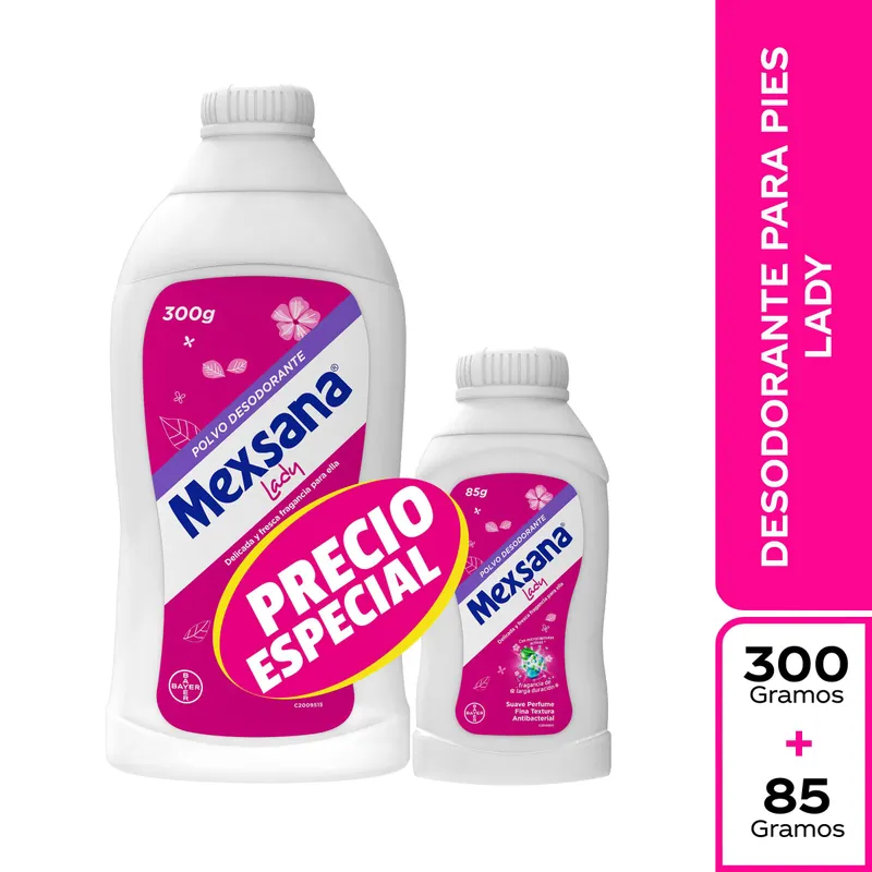 Talco Mexsana Lady 300 g+85 g P E Iva