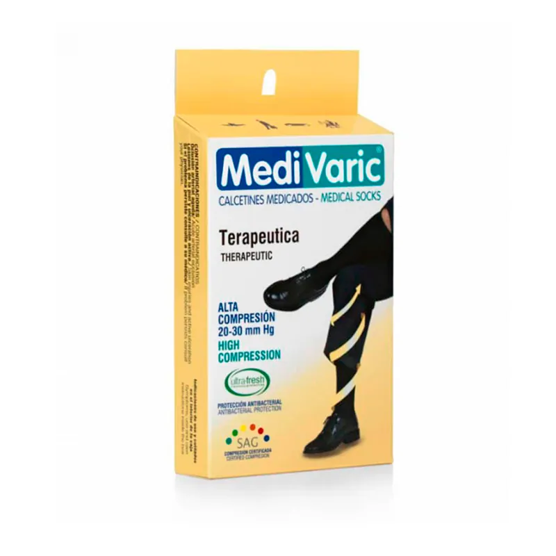Calcetin Mediva Hom M Negro Alta Com Nti