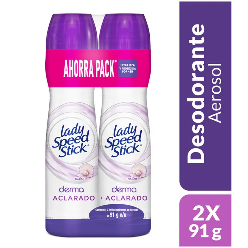 Desodorante Lady Spray Derma Aclarad 91 g Pack