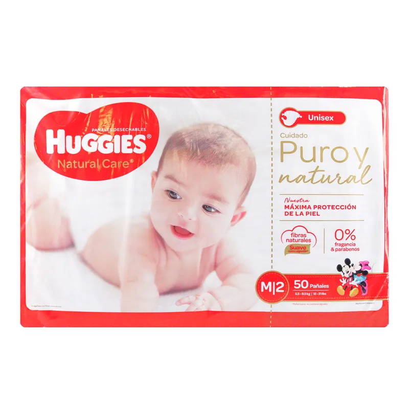 Pan Huggies Nat Car Unisex Med Et2 50und