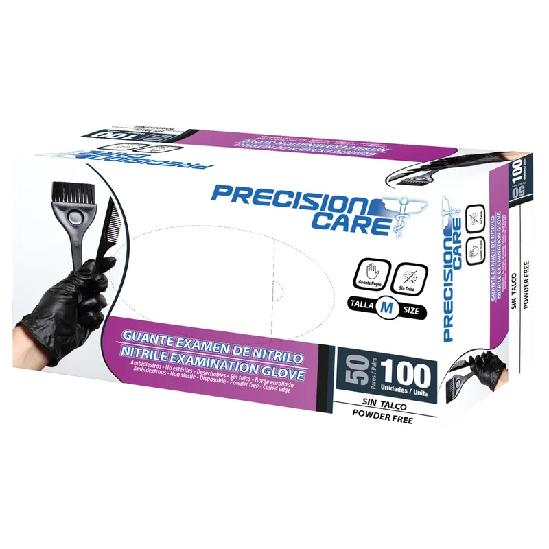 Guante Nitri precisión Negro M 100 unidades