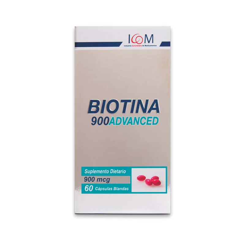 Biotina Advanced 900 mg 60 cápsulas Blan ICOM