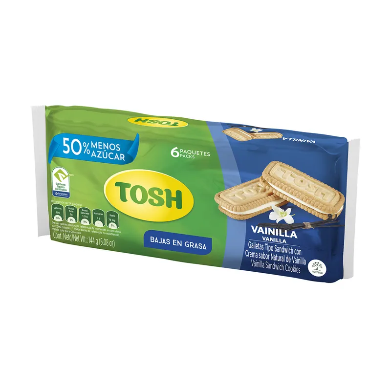 Galletas Tosh Vainilla 6 unidades