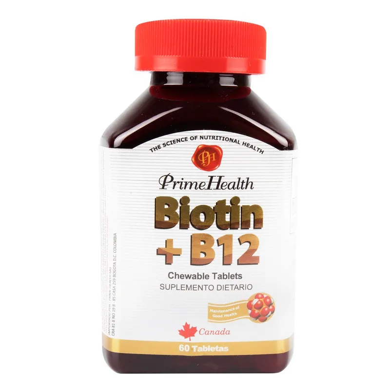 B12+biotina Masticable 60 tabletas Prime H Nti