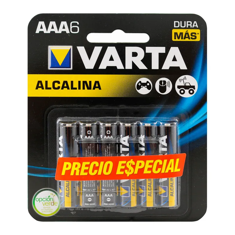 Pila Varta Alkalina Aaa 6 unidades P Esp