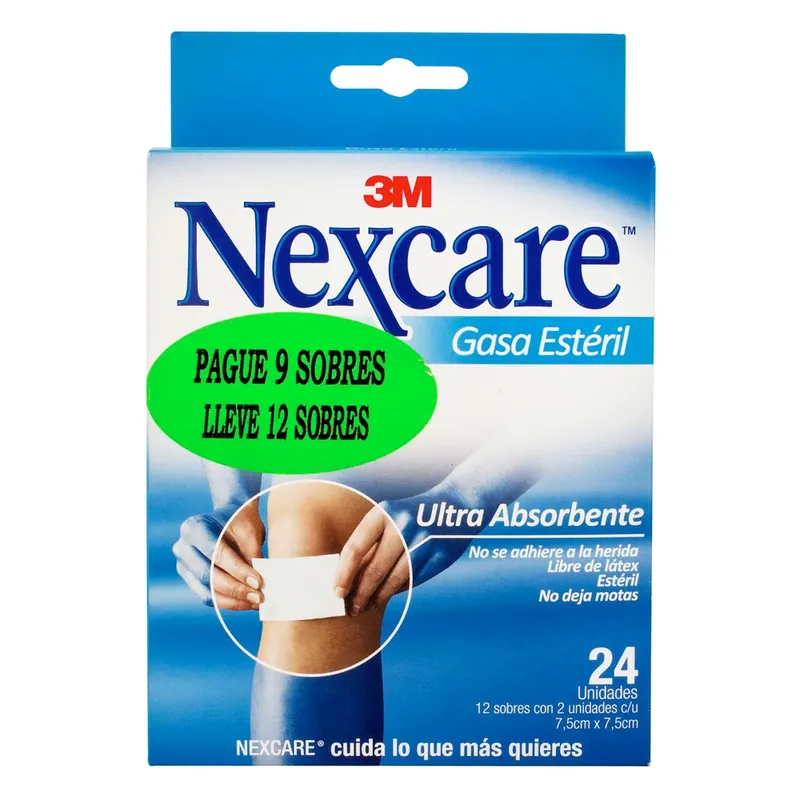 Gasa Nexcare 3m Pague 18 Lleve 24 unidades