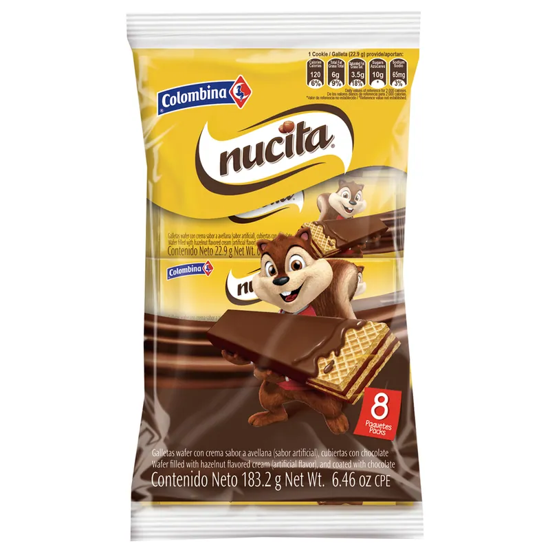 Galletas Nucita Wafer 8 unidades