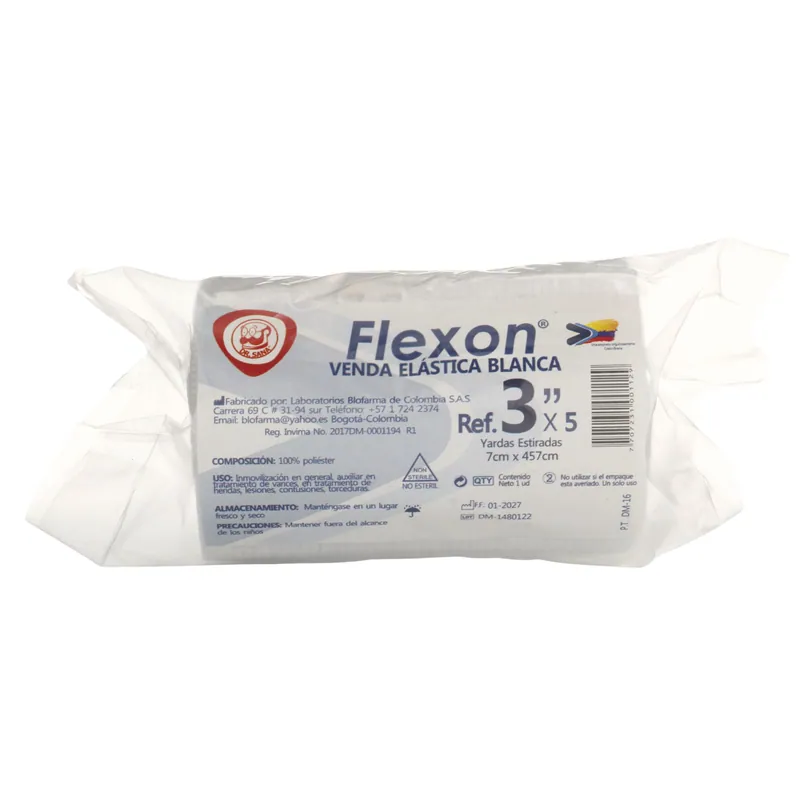 Venda elástica Blanca Flexon 3x5