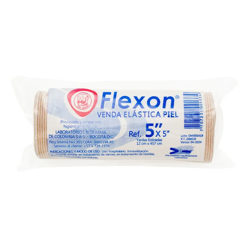 Venda Flexon elástica Color Piel 5x5