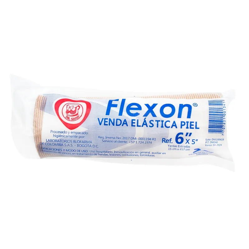Venda Flexon elástica Color Piel 6x5