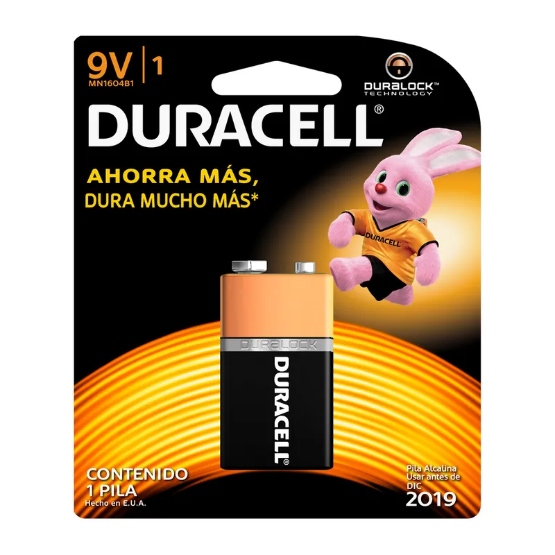 Pila Duracell Cuadrada 9v