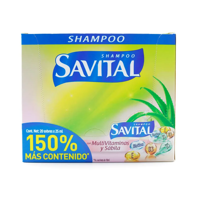 Champú Savital Multivitam Sabila 25 mL 20sbs