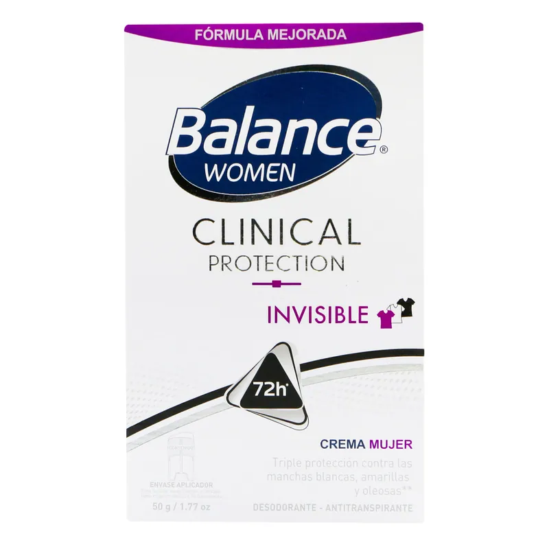 Desodorante Balance crema Clinical Inv Wom 50 g