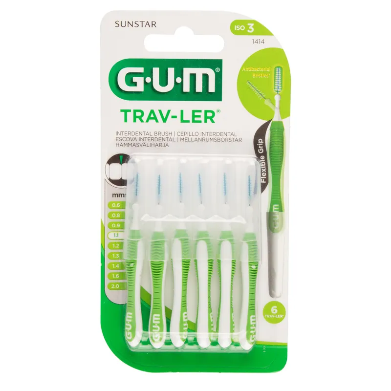 Cepillo Inter Gum 1.1 Mm F Conico 6 unidades