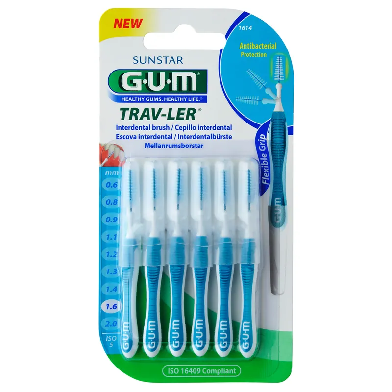 Cepillo Inter Gum 1.6 Mm M Conico 6 unidades