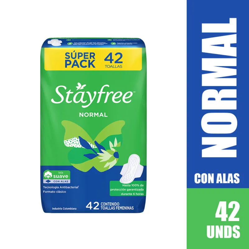 Toa Stayfree Esp Alas Disp 42 unidades