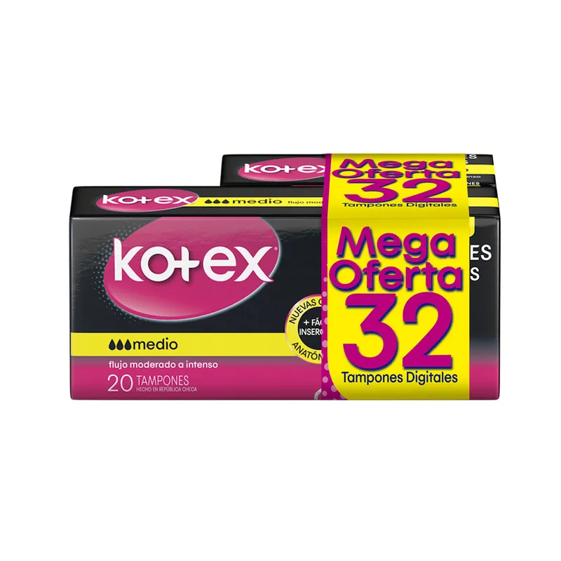 Tam Kotex Ev Digital Medio 20 unidades+12 M O