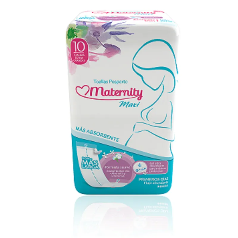 Toalla Maternity Posparto Maxi 10 unidades
