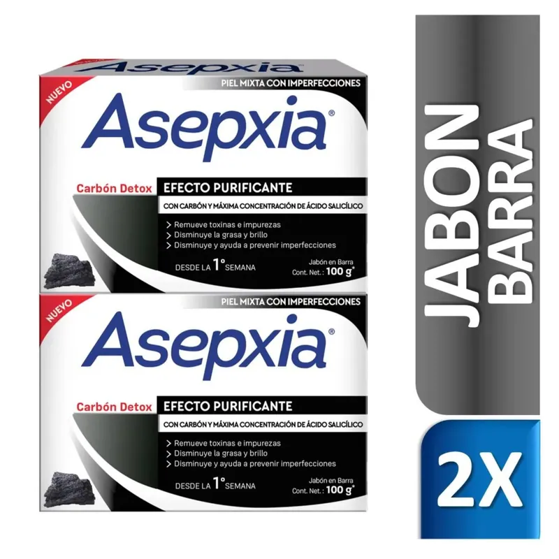 Jabon Asepxia Carbon Ba 100 g