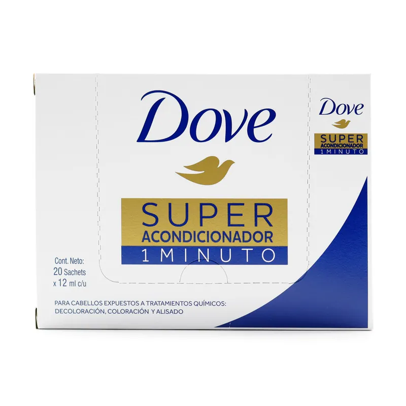 Super Acondicionador Dove 1 Minuto 12 mL 12 sobres