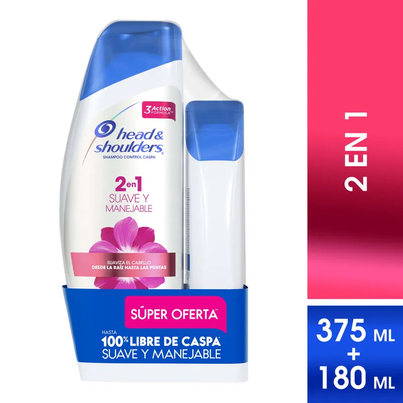 Champú Head-Sho 2 1 Sua Man 375+180 mL P E