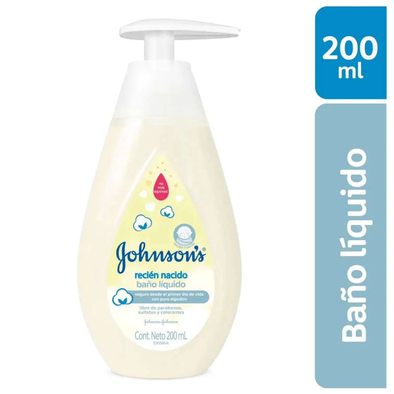 Baño Liquido Jj Baby Recien Naci 200 mL