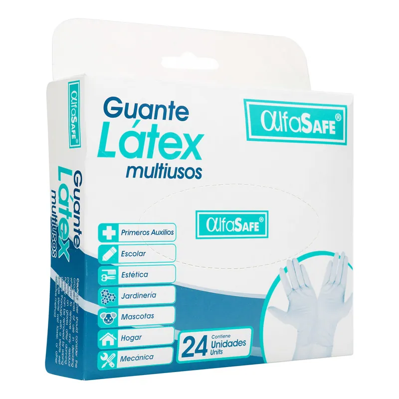 Guante Examen Alfa Latex 24 Uds S