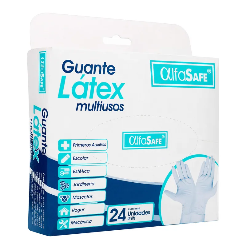 Guante Examen Alfa Latex 24 Uds L